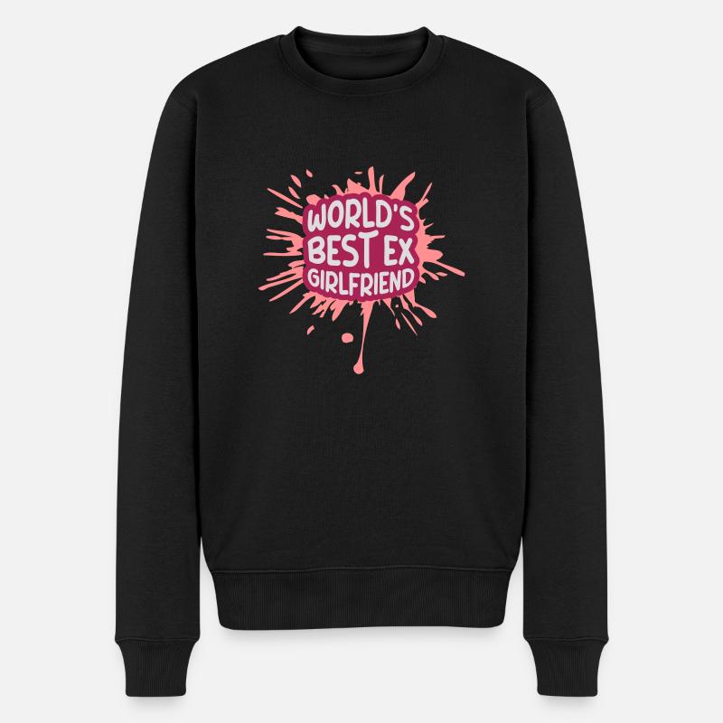 worlds best ex girlfriend - Männer Premium Bio Pullover - Schwarz