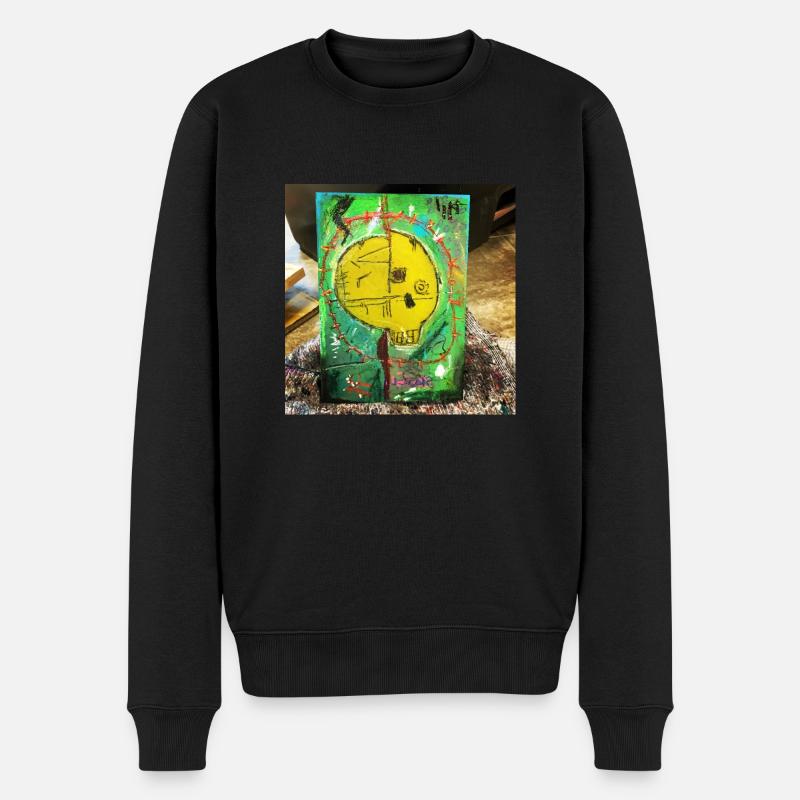 Skull No.1 - Männer Premium Bio Pullover - Schwarz