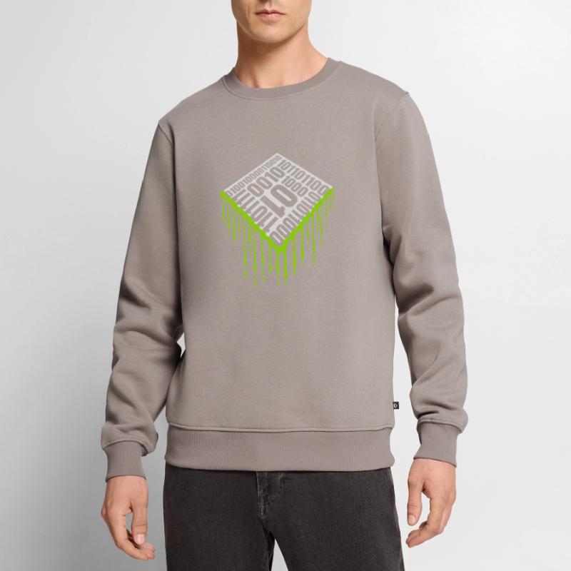 Binary Code Program Language Men's Premium Organic Jumper
