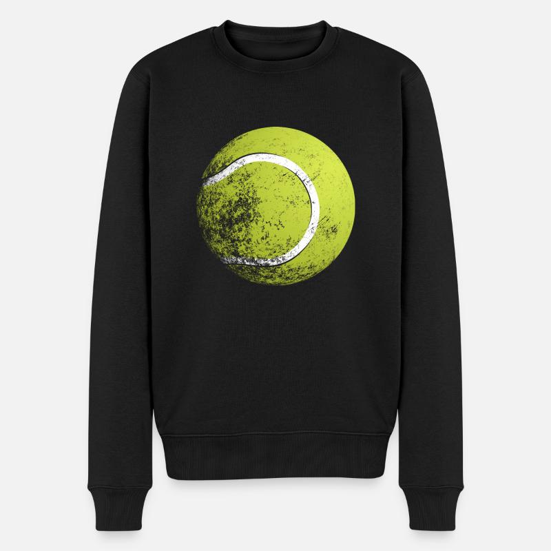 Tennis - Männer Premium Bio Pullover - Schwarz