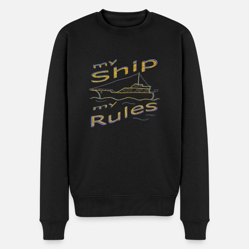mon navire, mes règles - Pull Premium bio Homme - noir
