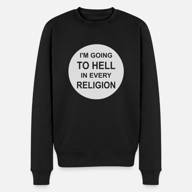En allant en enfer - Pull Premium bio Homme - noir