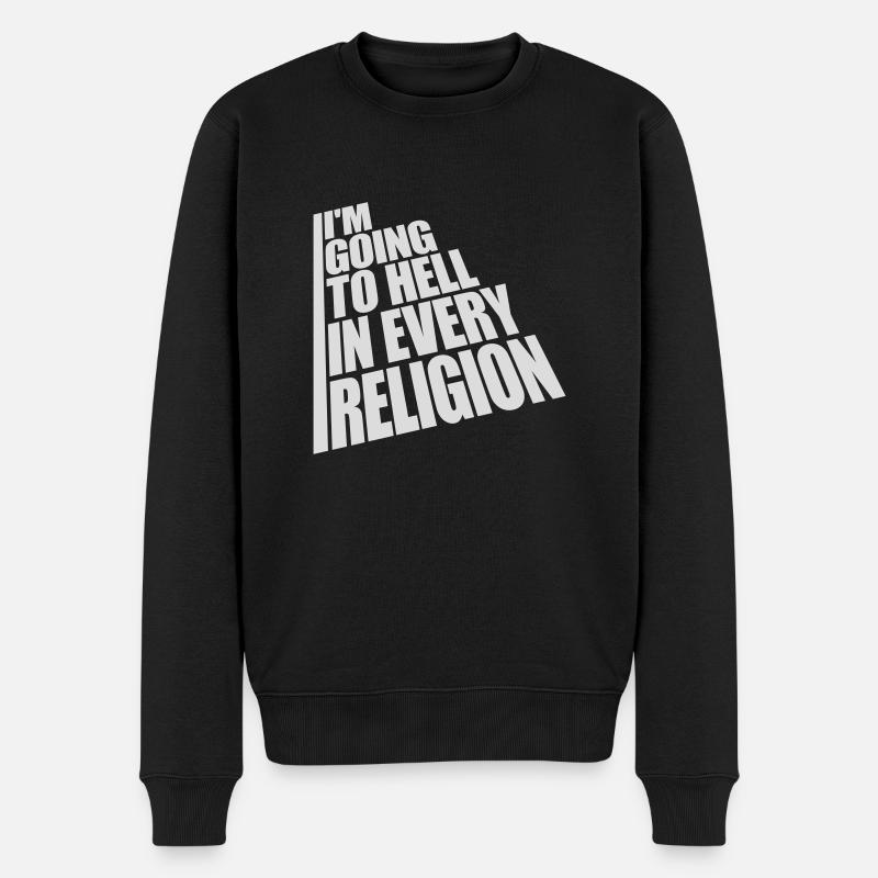 En allant en enfer - Pull Premium bio Homme - noir