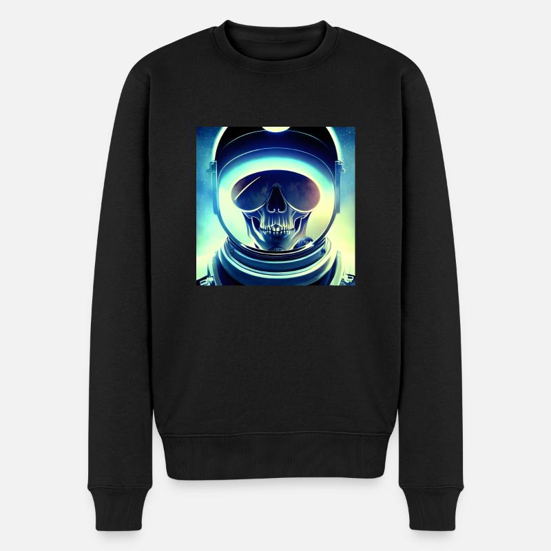 Helden des Weltalls - Männer Premium Bio Pullover - Schwarz