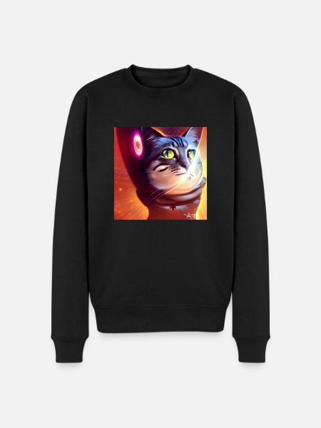 The Universe Cat - Men's Premium Organic Jumper - black