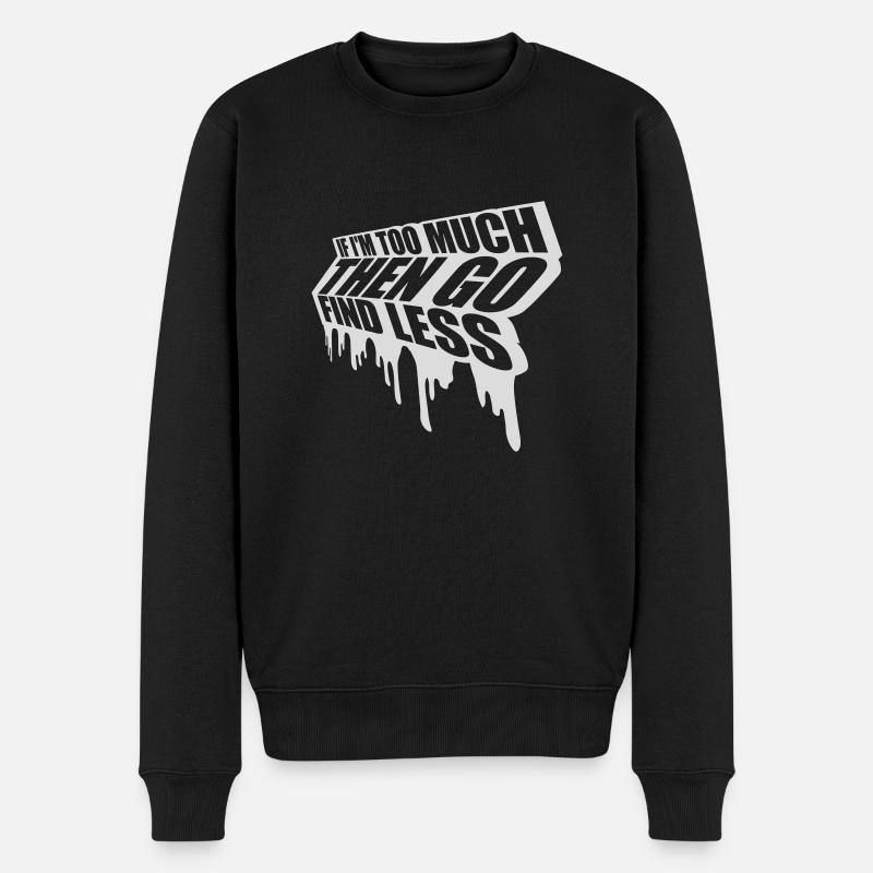 Si im trop - Pull Premium bio Homme - noir
