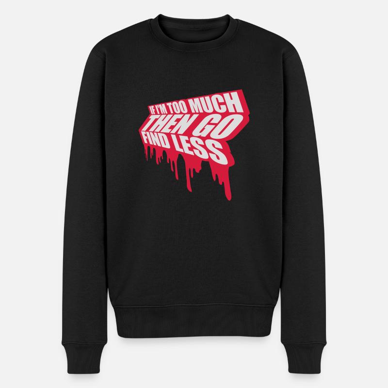 Si im trop - Pull Premium bio Homme - noir