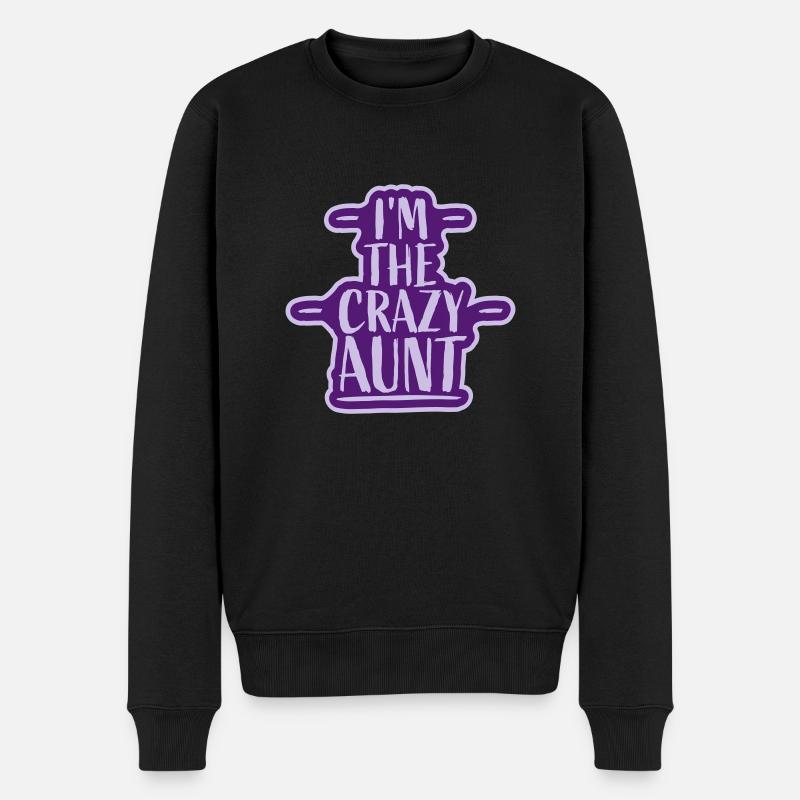 à The Crazy Aunt - Pull Premium bio Homme - noir