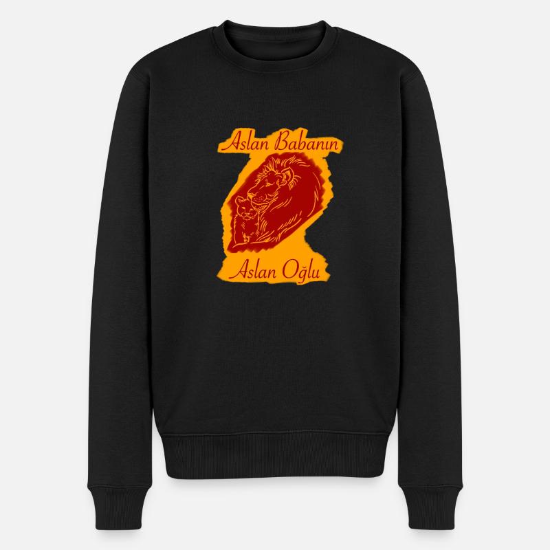 Aslan Babanın Aslan Oğlu - Männer Premium Bio Pullover - Schwarz