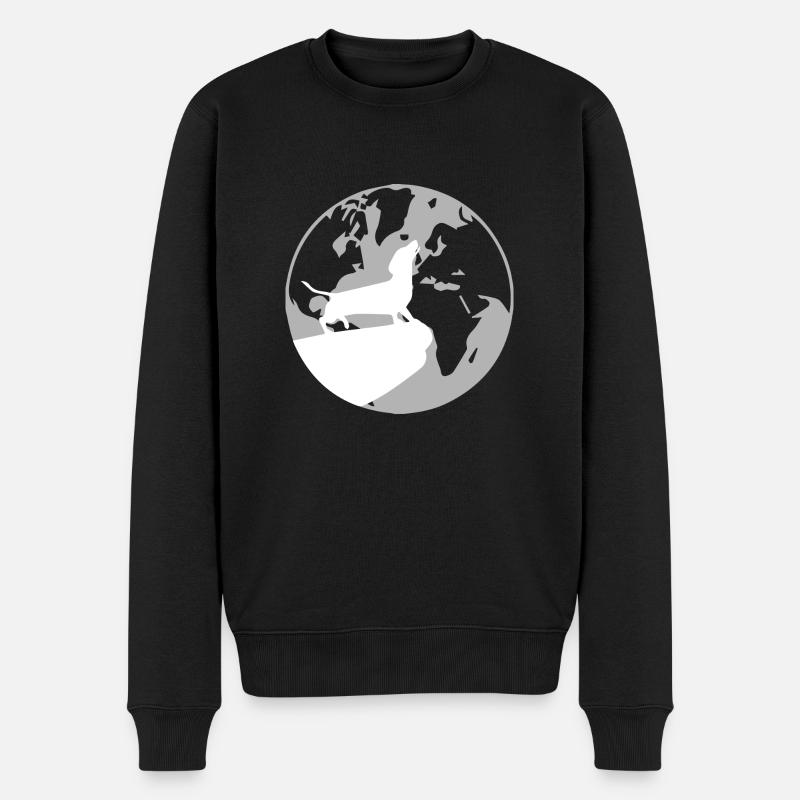 Hund Dog - Männer Premium Bio Pullover - Schwarz