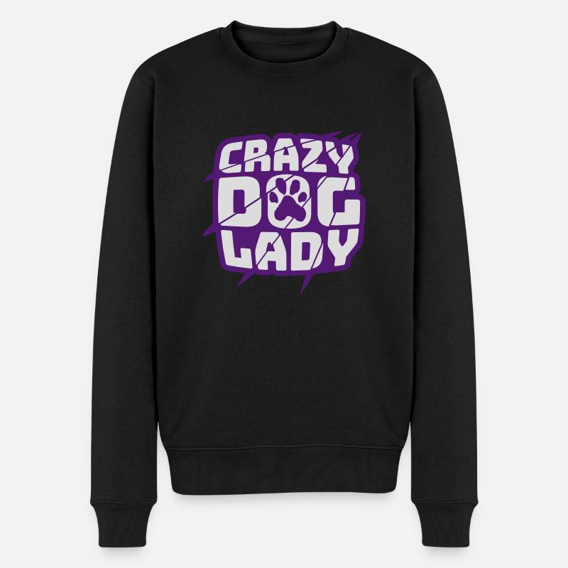 Citation de Crazy Dog Lady - Pull Premium bio Homme - noir