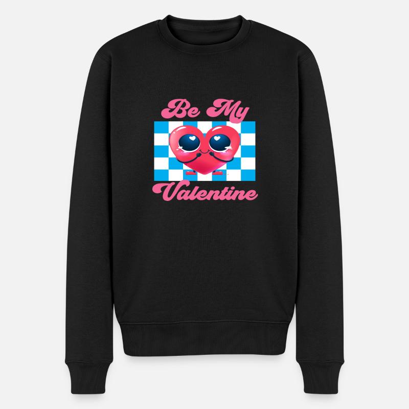 Be my Valentine - Männer Premium Bio Pullover - Schwarz