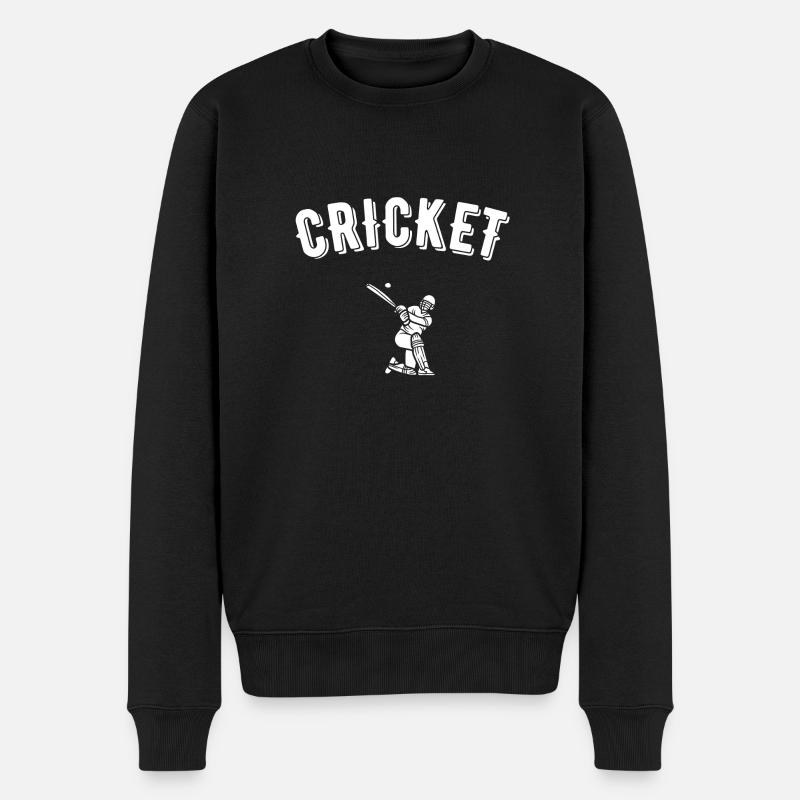 Kricket - Männer Premium Bio Pullover - Schwarz