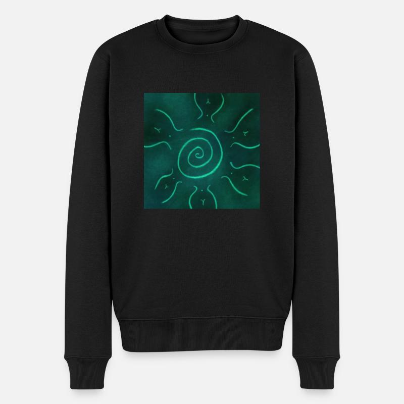 ELEKTRISCHE SONNE - Männer Premium Bio Pullover - Schwarz