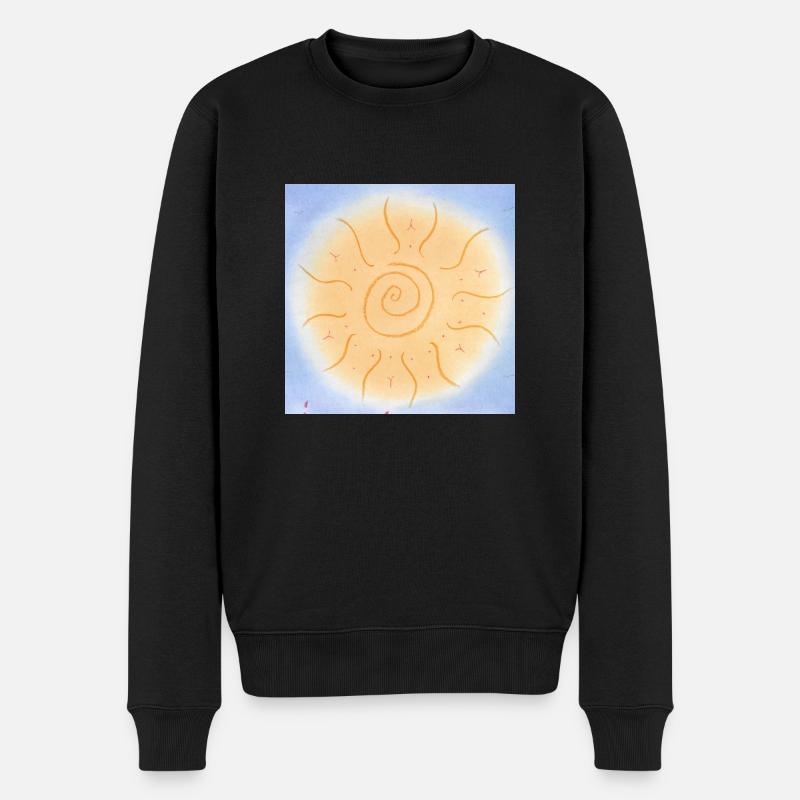 SOL MANDALA - Männer Premium Bio Pullover - Schwarz