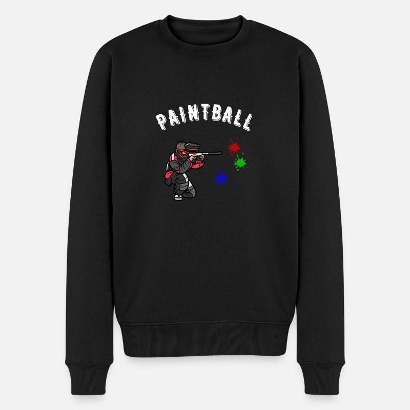 Paintball - Männer Premium Bio Pullover - Schwarz