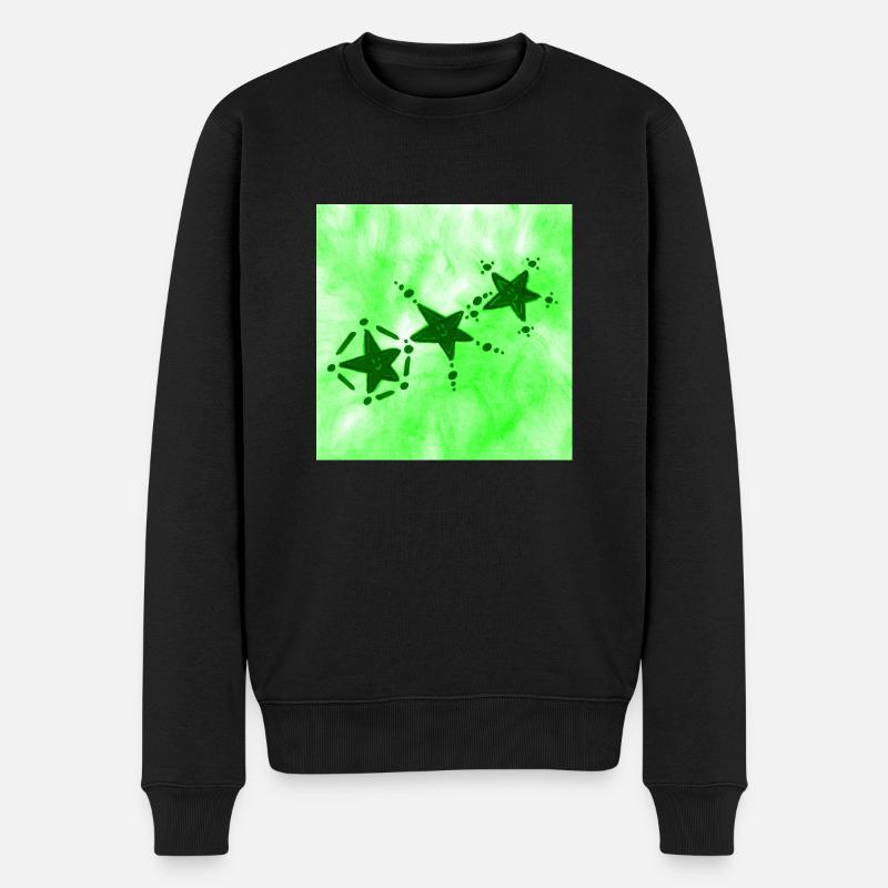 3 ÉTOILES VERT SOURIANT - Pull Premium bio Homme - noir