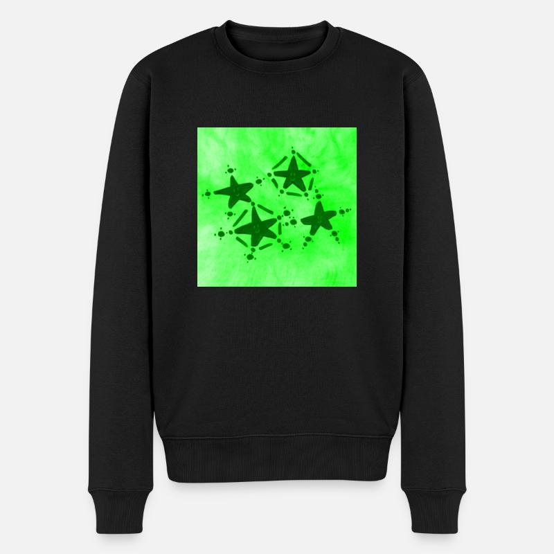 4 ÉTOILES VERT SOURIANT - Pull Premium bio Homme - noir