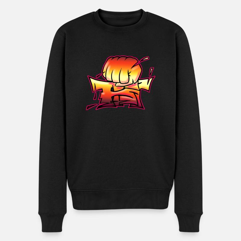 Fist - Männer Premium Bio Pullover - Schwarz