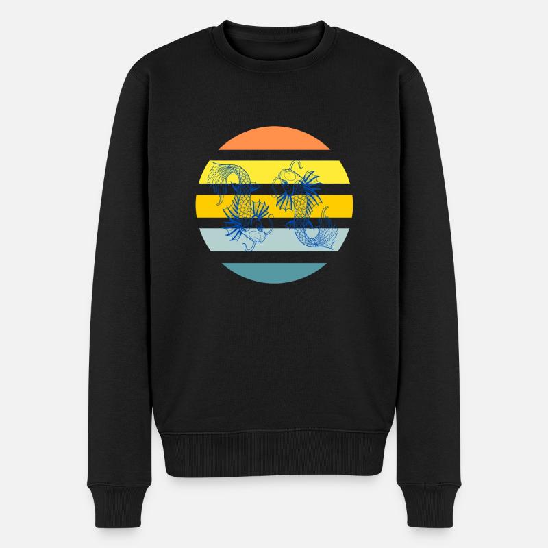 Koifish_Summer - Männer Premium Bio Pullover - Schwarz