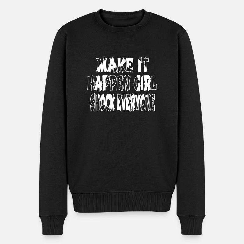 bans feminist smash the patriarchy funny - Männer Premium Bio Pullover - Schwarz