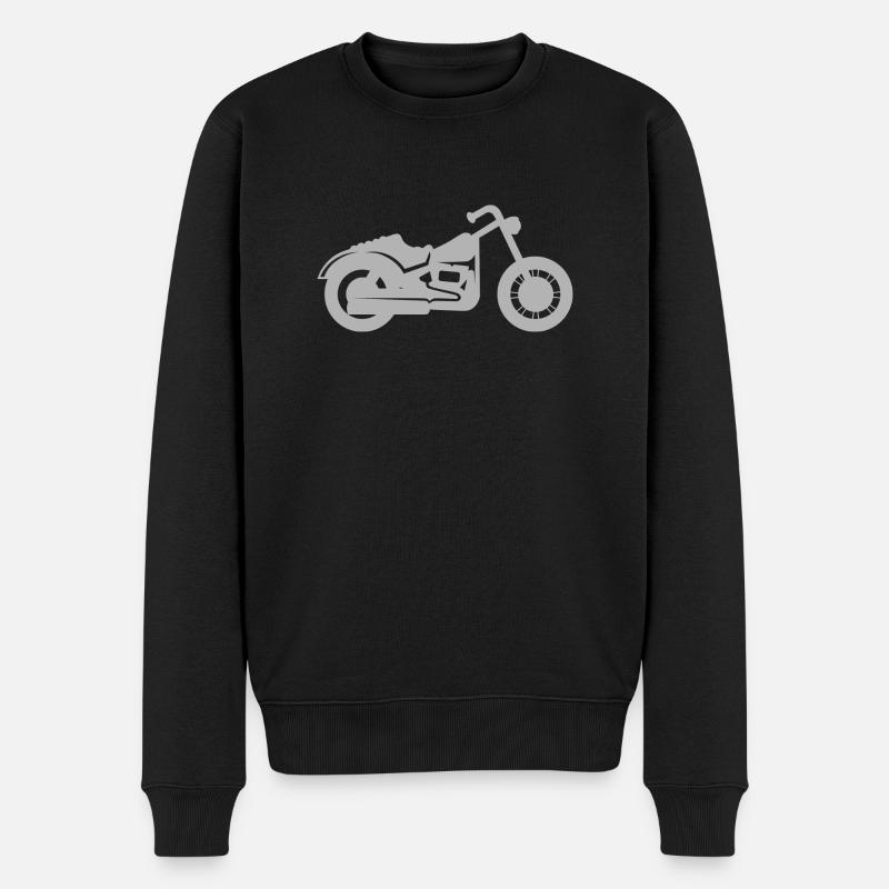 Motorrad - Männer Premium Bio Pullover - Schwarz