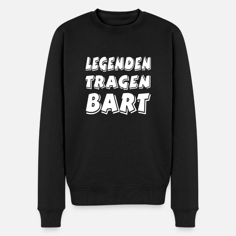 Bart - Männer Premium Bio Pullover - Schwarz