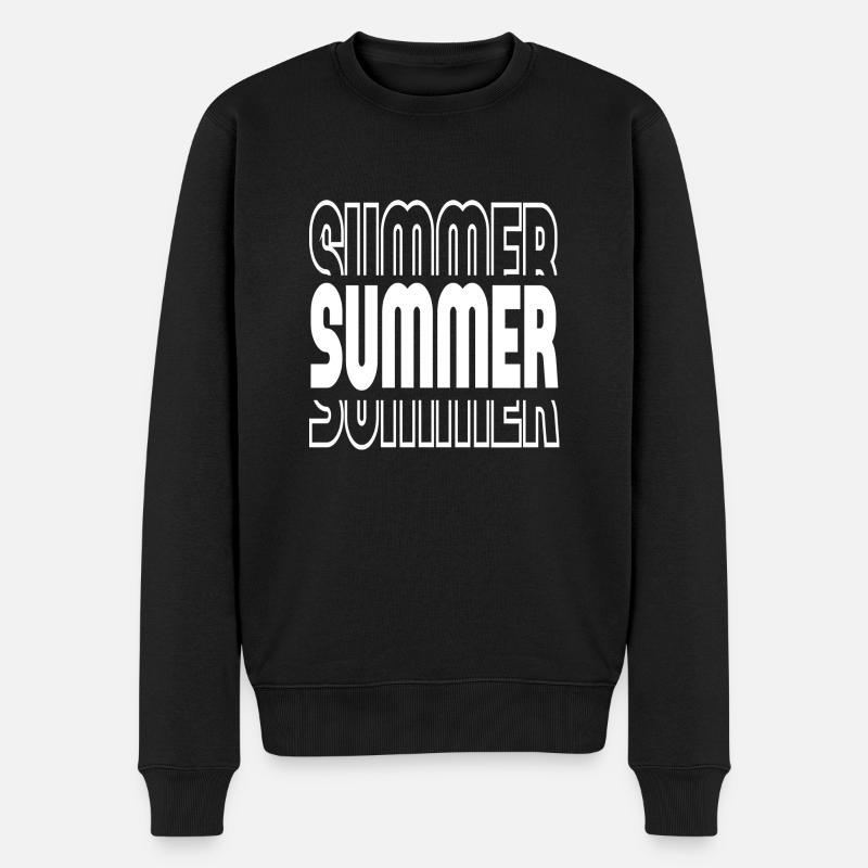 Summer - Männer Premium Bio Pullover - Schwarz