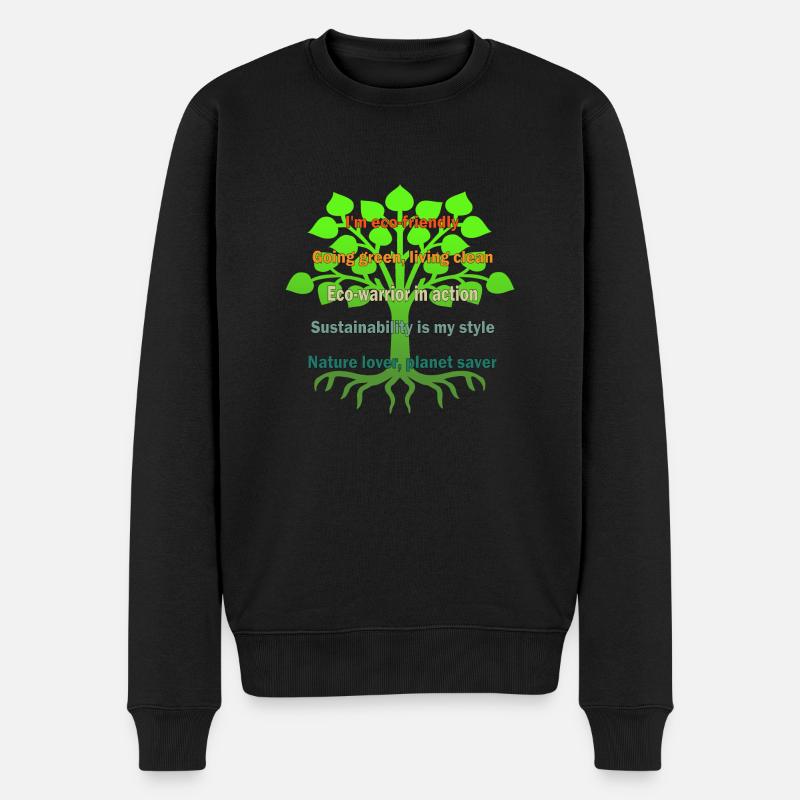 Eco guerrier en action - Pull Premium bio Homme - noir