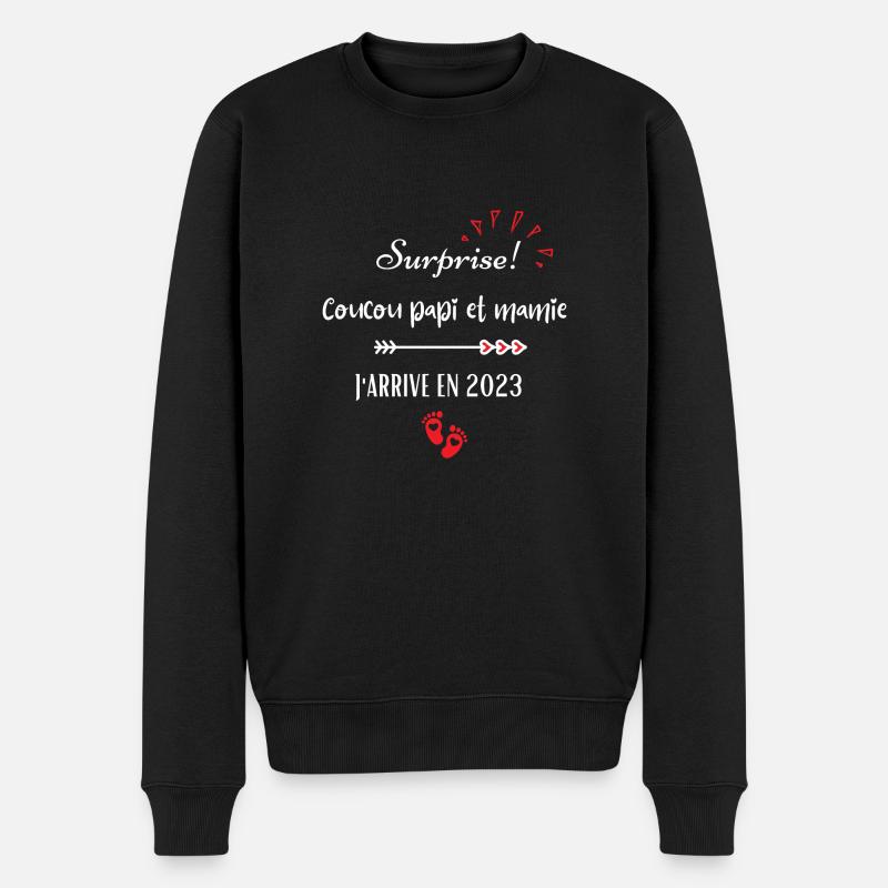 papi et j'arrive en 2023 - Pull Premium bio Homme - noir