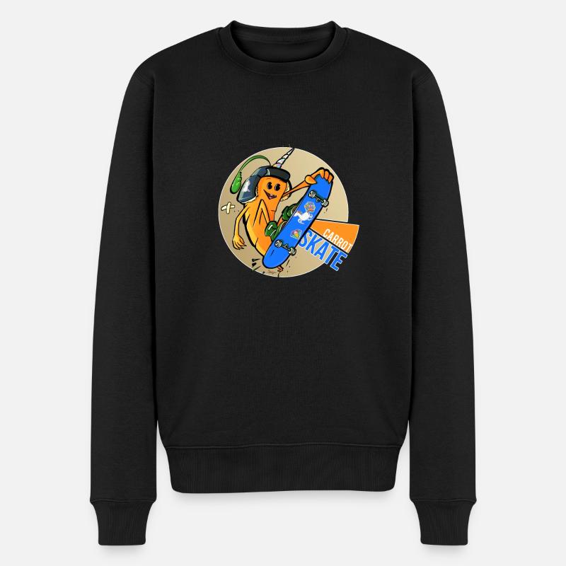 Carrot skate - Pull Premium bio Homme - noir