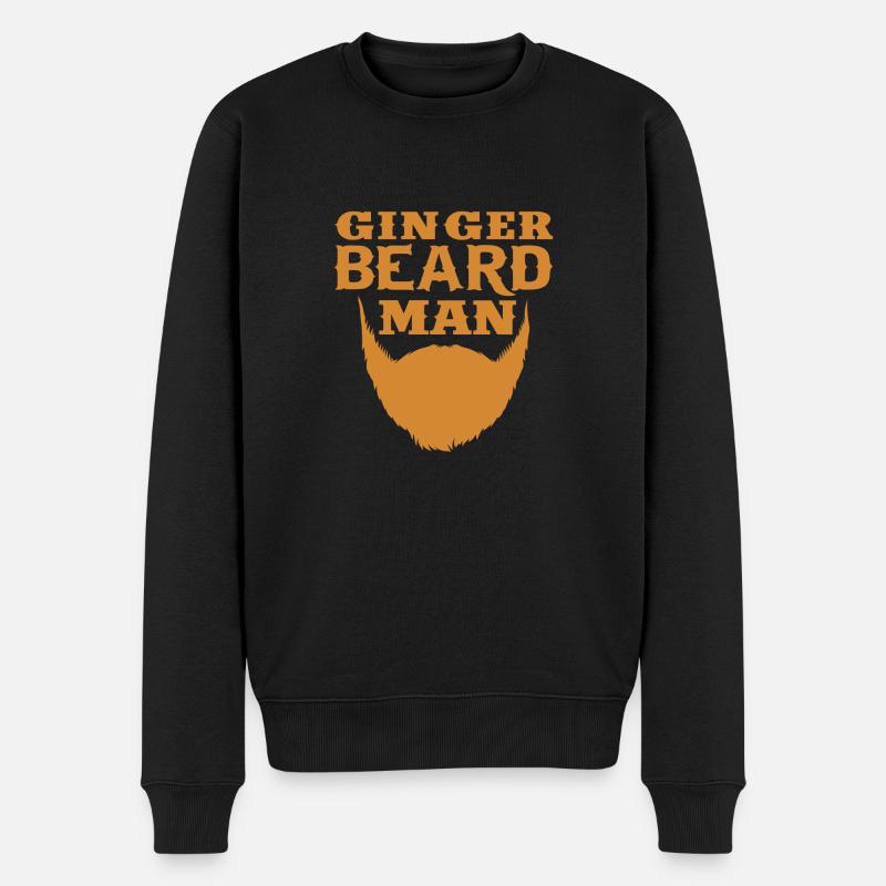 Ginger Beard Man - Männer Premium Bio Pullover - Schwarz