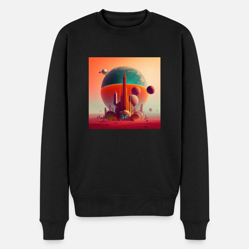 Kolonisation des Mars - Männer Premium Bio Pullover - Schwarz