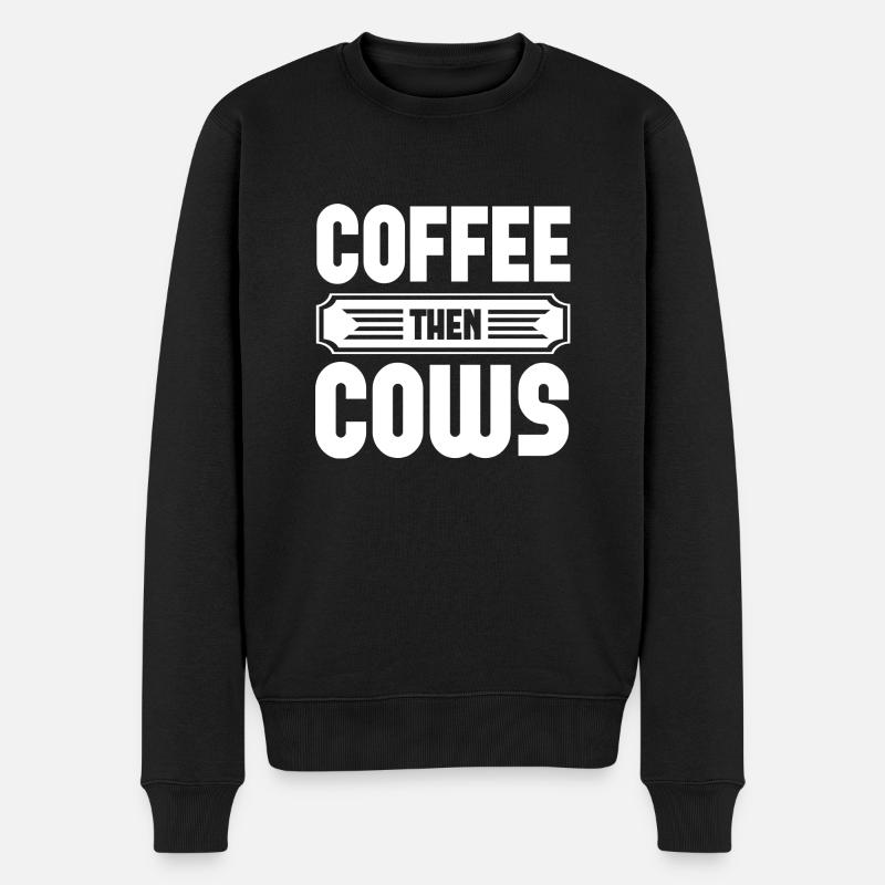 Café puis vaches - Pull Premium bio Homme - noir