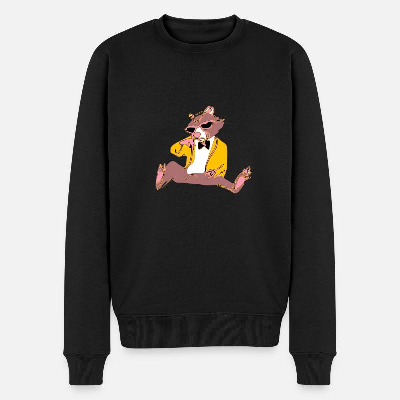 Polo l'ours grognon - Pull Premium bio Homme - noir