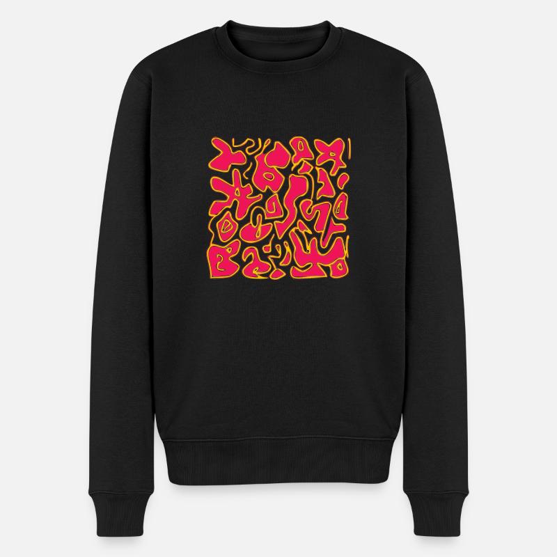 Abstraktion - Männer Premium Bio Pullover - Schwarz