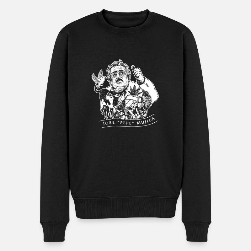 Jose Pepe Mujica - Männer Premium Bio Pullover - Schwarz