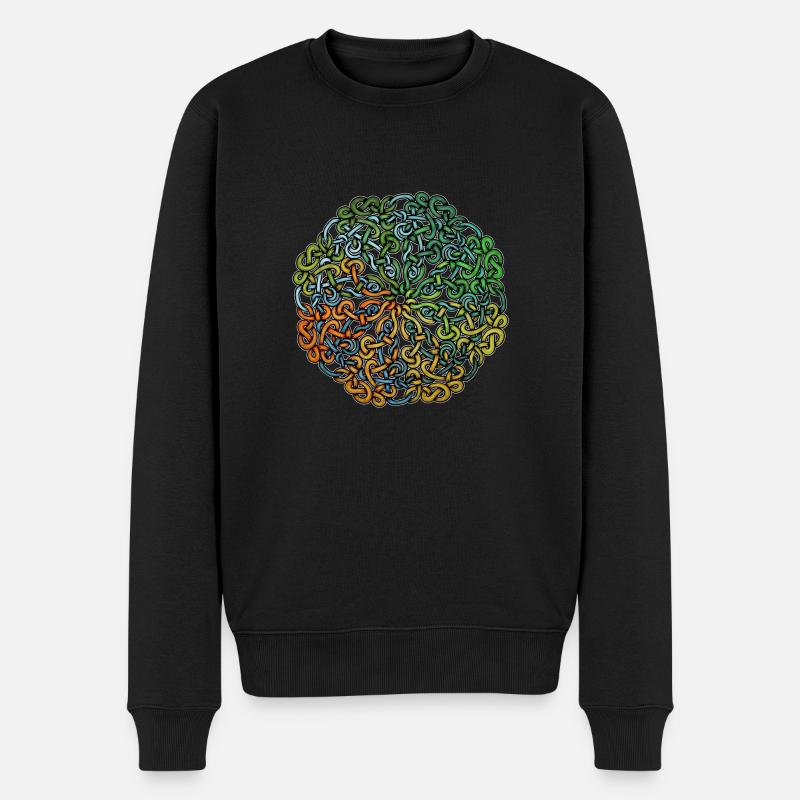 Bifröst Knotwork - Männer Premium Bio Pullover - Schwarz