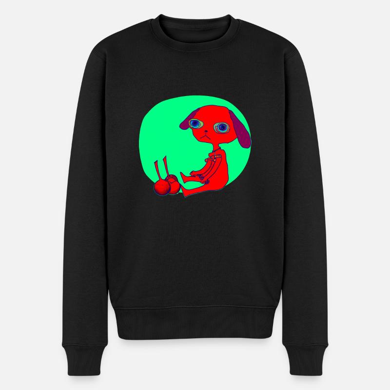 Mad - Dog - Männer Premium Bio Pullover - Schwarz