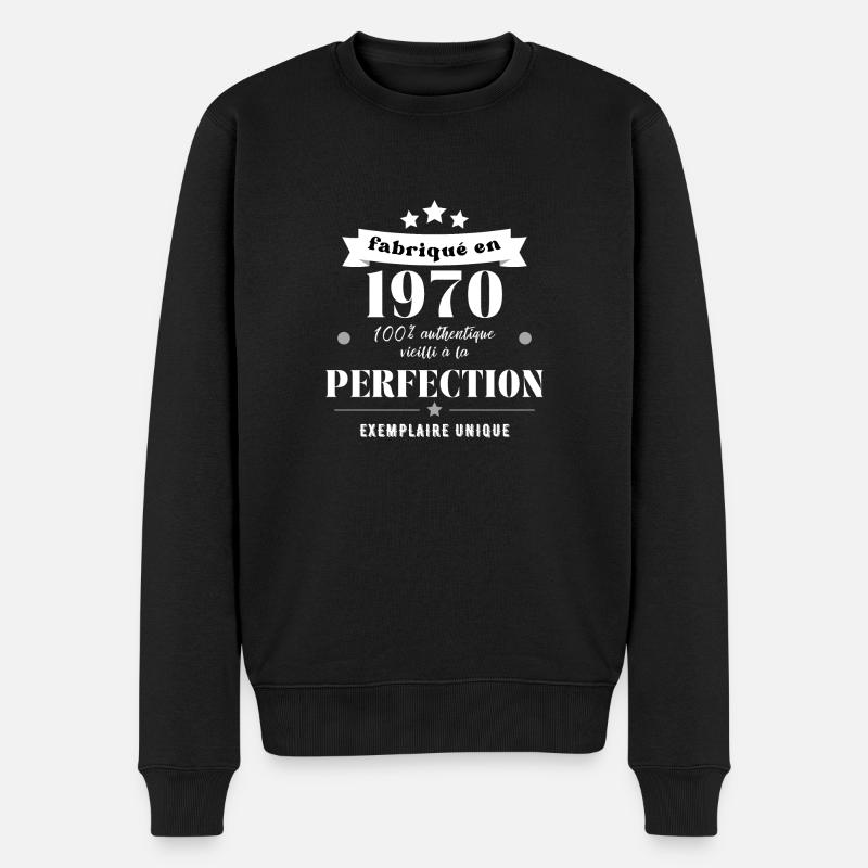 fabriqué en 1970 - Pull Premium bio Homme - noir