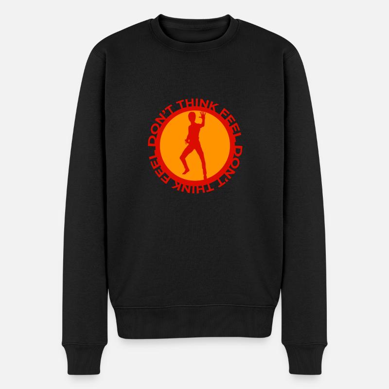 Denken Sie nicht fühlen - Männer Premium Bio Pullover - Schwarz