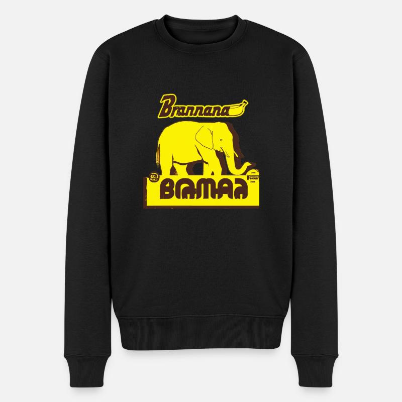 Branana -Fant - Männer Premium Bio Pullover - Schwarz