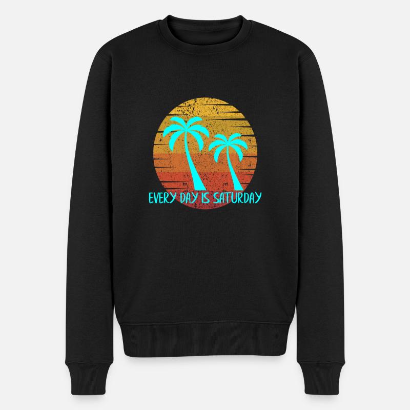 Every Day is Saturday - Männer Premium Bio Pullover - Schwarz