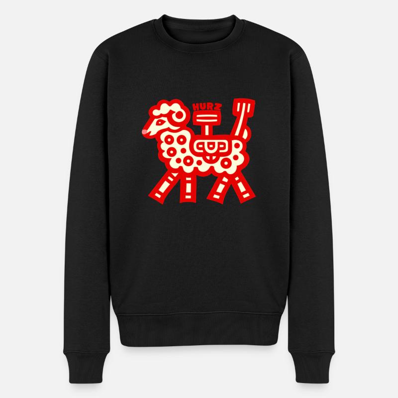 Hurz! - Männer Premium Bio Pullover - Schwarz