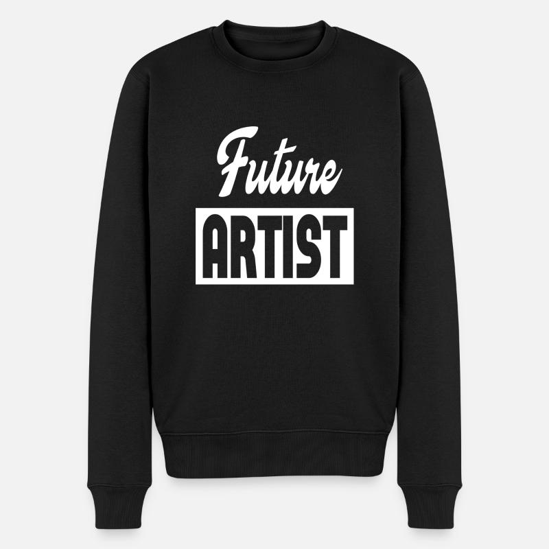 Future Artist - Männer Premium Bio Pullover - Schwarz