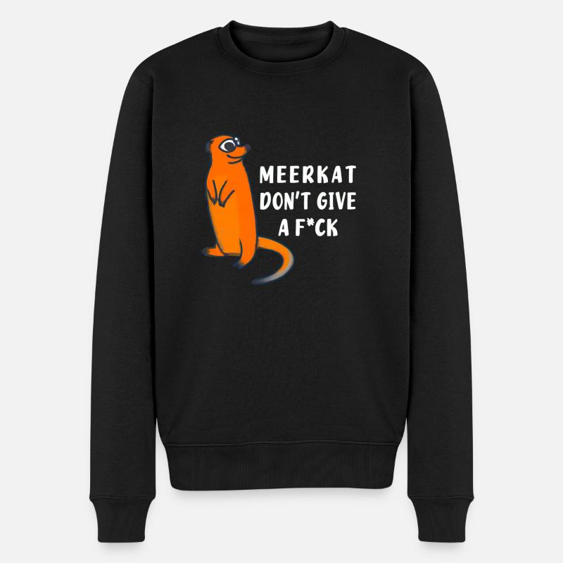 Meerkat - Männer Premium Bio Pullover - Schwarz