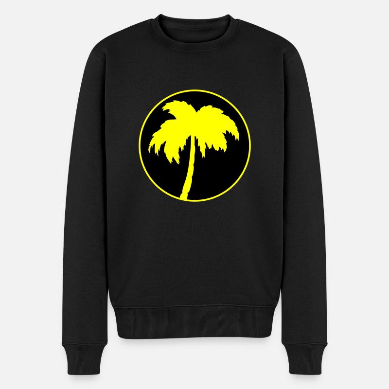 Palme - Männer Premium Bio Pullover - Schwarz