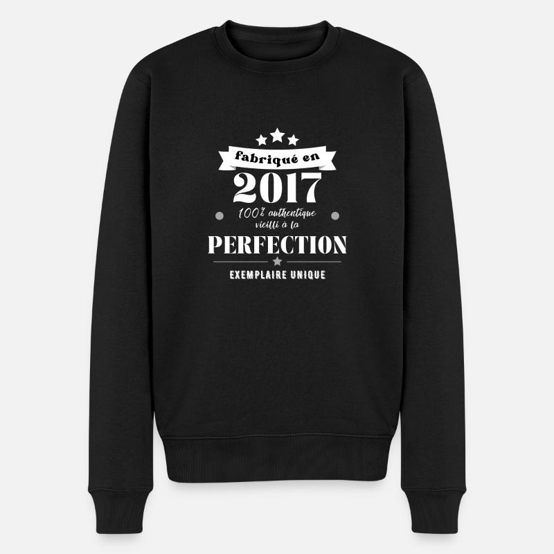fabriqué en 2017 - Pull Premium bio Homme - noir