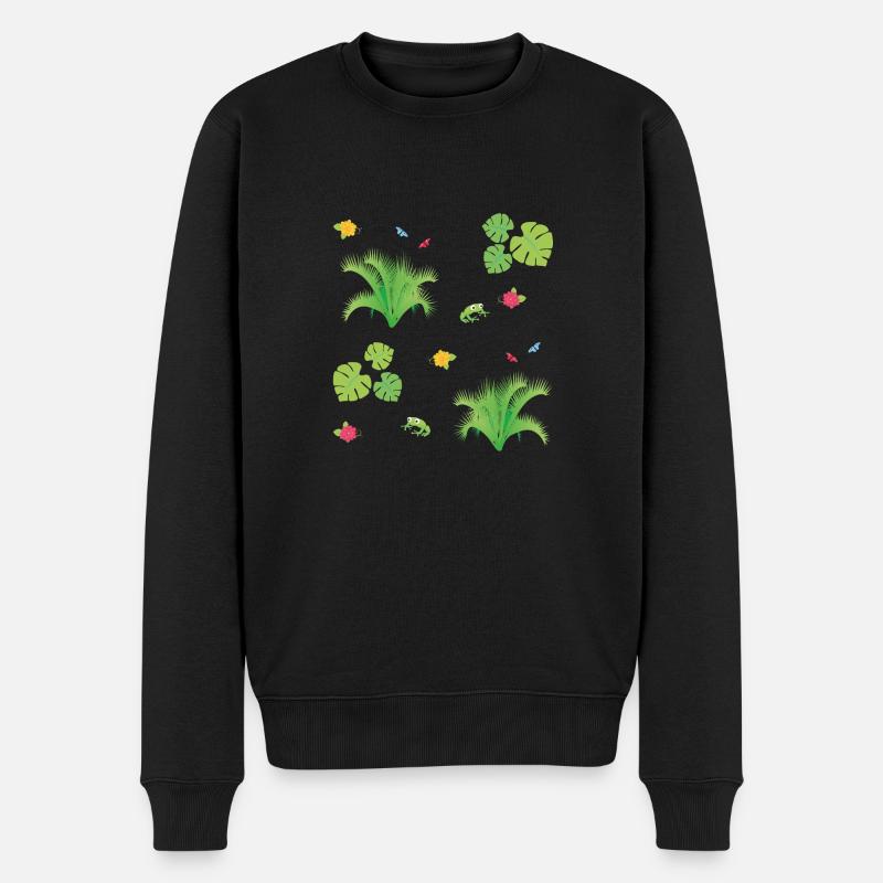 Dschungelfieber - Männer Premium Bio Pullover - Schwarz