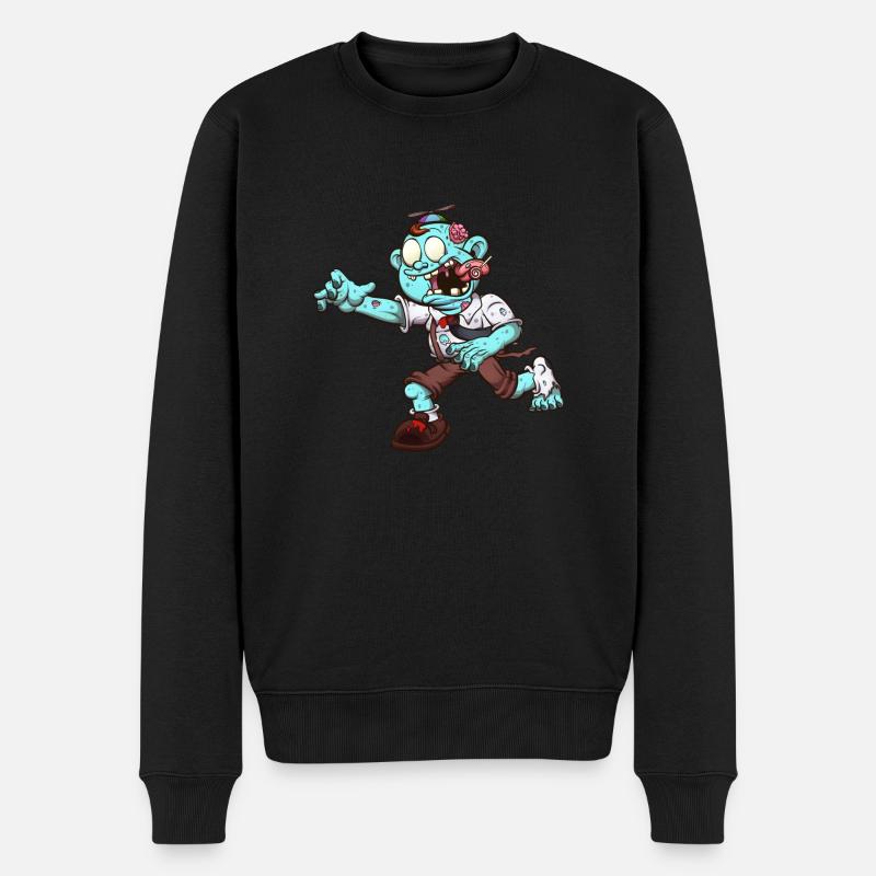 Chubby Zombie Kid - Männer Premium Bio Pullover - Schwarz